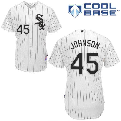 Erik Johnson #45 MLB Jersey-Chicago White Sox Men's Authentic Home White Cool Base Baseball Jersey